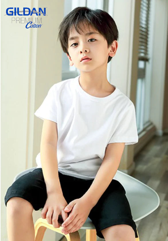 【3工作天起貨】Gildan 76000B Premium Cotton 環紡童裝 T恤