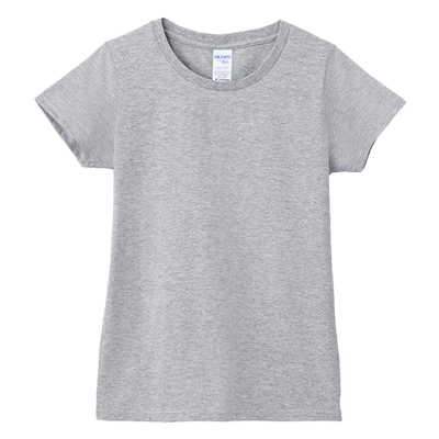 【5工作天起貨】Gildan 180g 76000L Premium Cotton 環紡圓筒女裝T恤